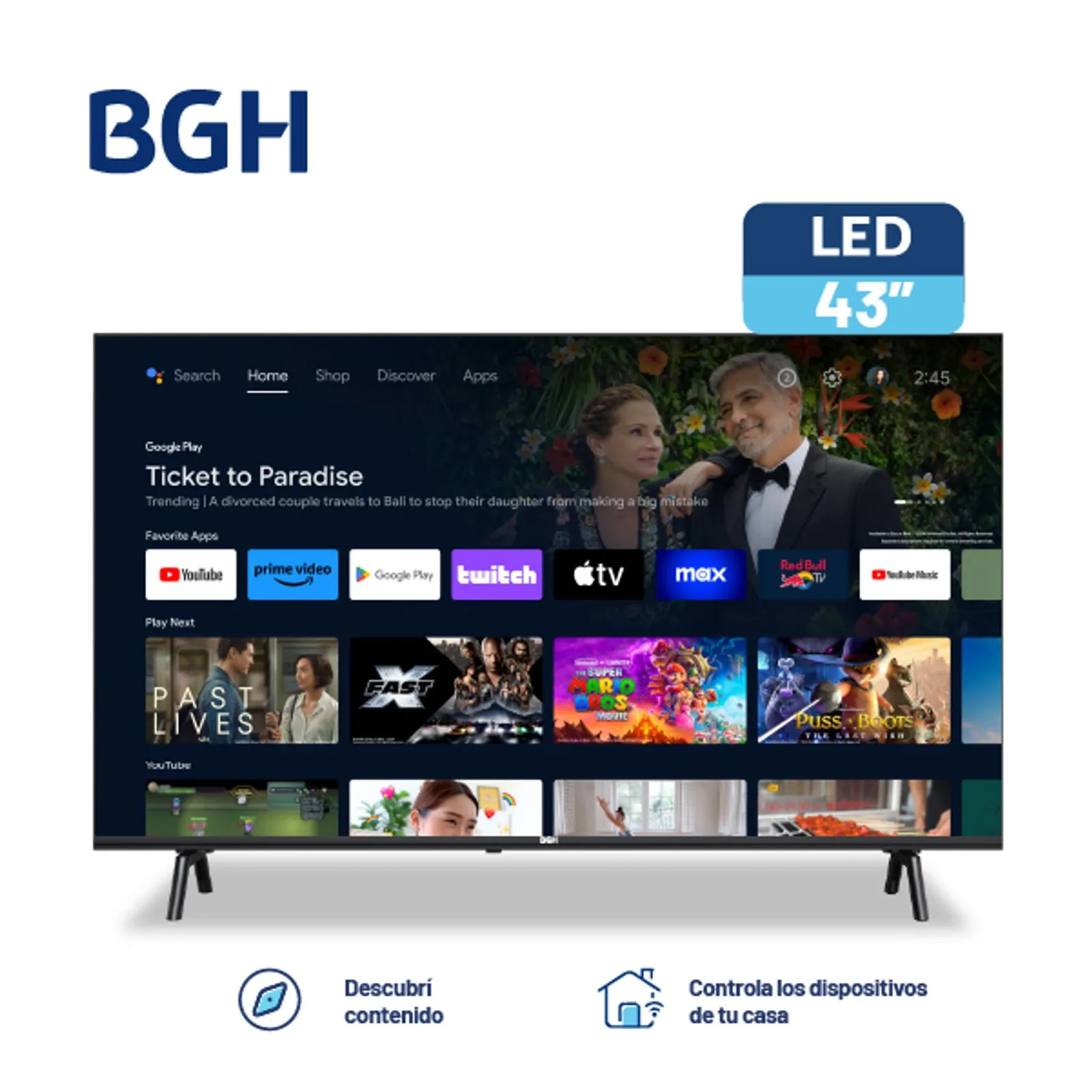 B4325FS5A TELEVISION BGH 43 LED B4325FS5A ANDROID FULL HD SMART TV - Imagen 3